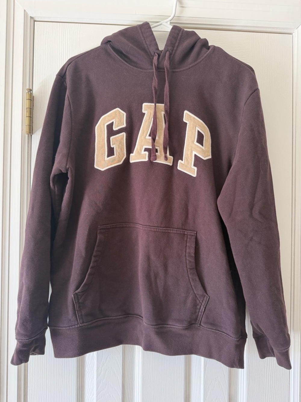 GAP Dark Brown Hoodie with Tan Logo